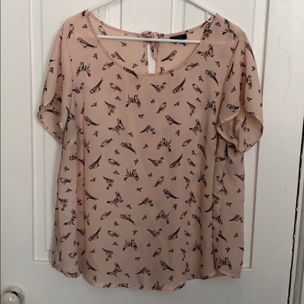 Bird print blouse